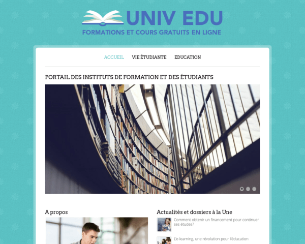 Un site sur l’éducation dédié aux étudiants et aux professionnels